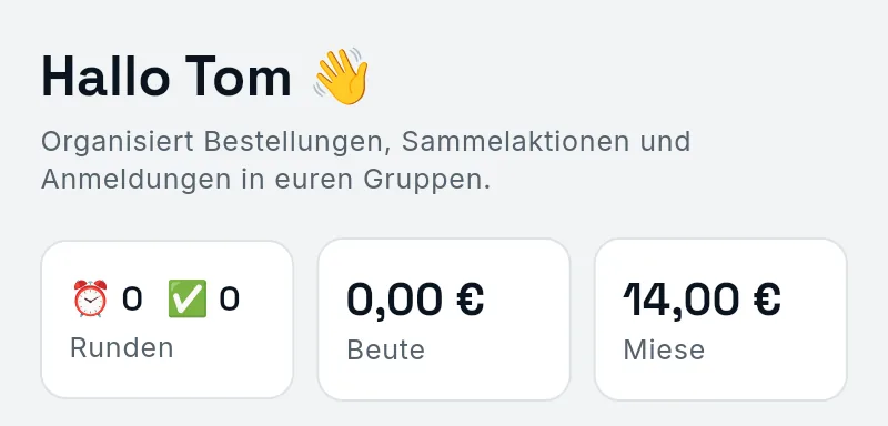 Startseite von Tom: Miese 14,00 Euro